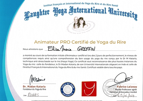 Certification animatrice pro Yoga du rire-Kataria